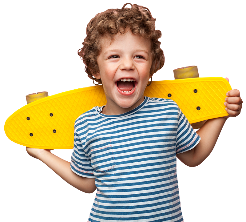 kid with skateboard